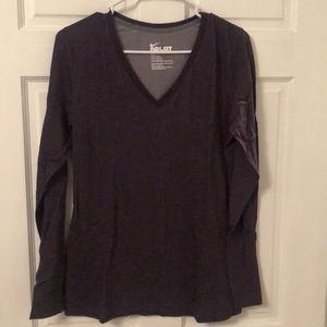 Nike LS Dri Fit Heathered Purple